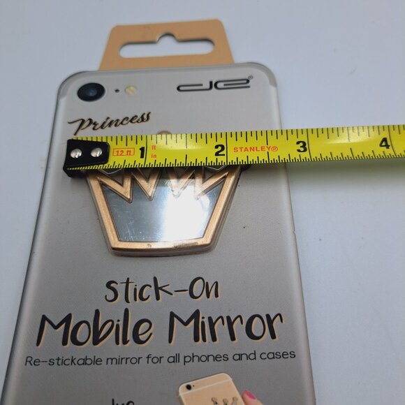 4/$20 Princess Mobile Mirror Stick-On Mirror Phone Charm Crown Sticker - Picture 4 of 5